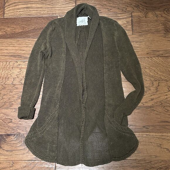 Anthropologie Scalloped Hem Open Front Cardigan Sz S Fairy Whimsygoth Boho - Picture 15 of 15